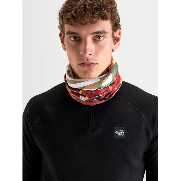 Tour de cou moto Alpinestars Buff Peaks PrimaLoft - Marron