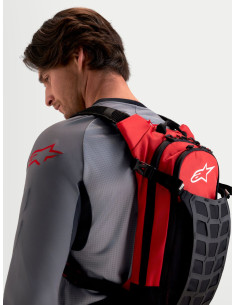 Sac à dos moto Alpinestars AT-9 - Noir Rouge 2