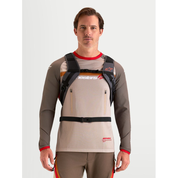 Sac à dos moto Alpinestars AT-9 - Marron Gris foncé