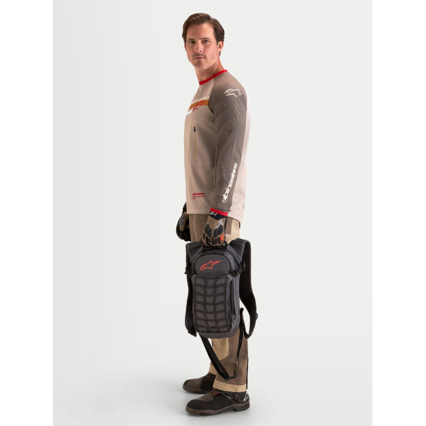 Sac à dos moto Alpinestars AT-9 - Marron Gris foncé