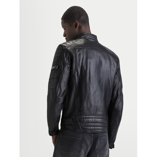 Blouson moto cuir Alpinestars Revern - Noir