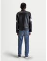 Blouson moto cuir Alpinestars Revern - Noir Gris métal