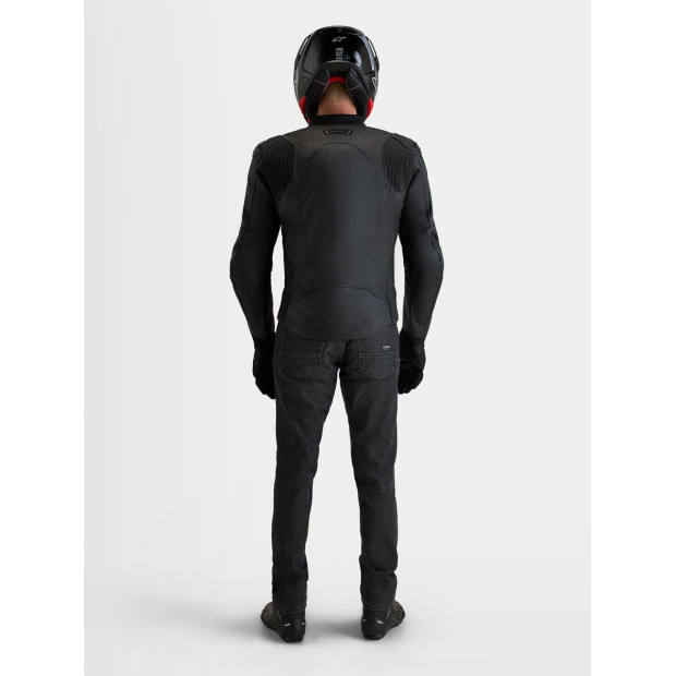 Blouson moto cuir Alpinestars Caliber V2 - Noir
