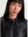 Blouson moto cuir femme Alpinestars Revea - Noir