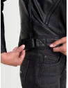 Blouson moto cuir femme Alpinestars Revea - Noir