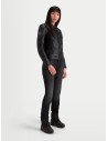 Blouson moto cuir femme Alpinestars Revea - Noir