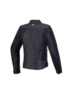 Blouson moto cuir femme Alpinestars Stella Maver-X - Noir 2
