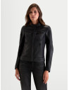 Blouson moto cuir femme Alpinestars Stella Maver-X - Noir