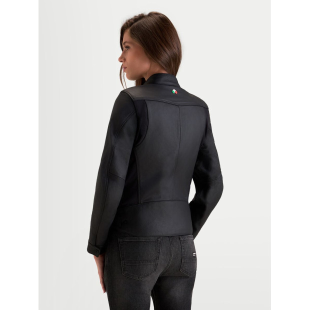 Blouson moto cuir femme Alpinestars Stella Maver-X - Noir