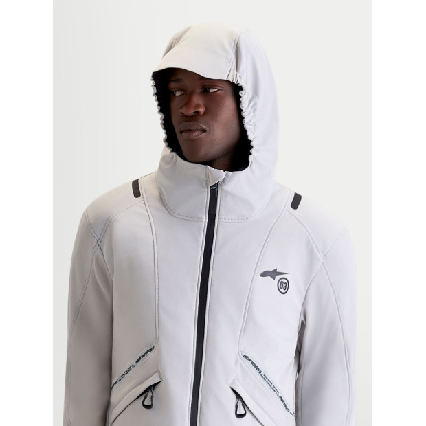 Veste moto Alpinestars C-5 Drystar - Gris clair Noir