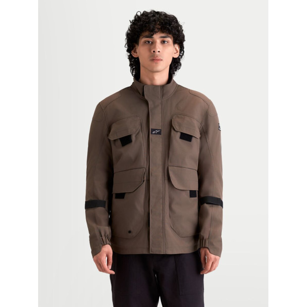 Veste moto Alpinestars Altan Drystar - Marron noisette Noir