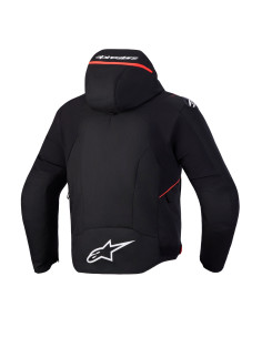 Veste moto Alpinestars Zaca V2 Waterproof - Noir Rouge fluo 2