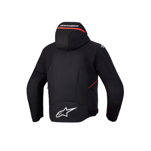 Veste moto Alpinestars Zaca V2 Waterproof - Noir Rouge fluo