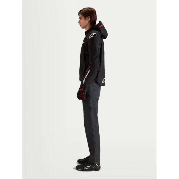 Veste moto Alpinestars Zaca V2 Waterproof - Noir Rouge fluo