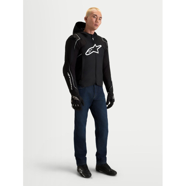 Veste moto Alpinestars Zaca V2 Waterproof - Noir Blanc