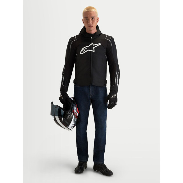Veste moto Alpinestars Zaca V2 Waterproof - Noir Blanc