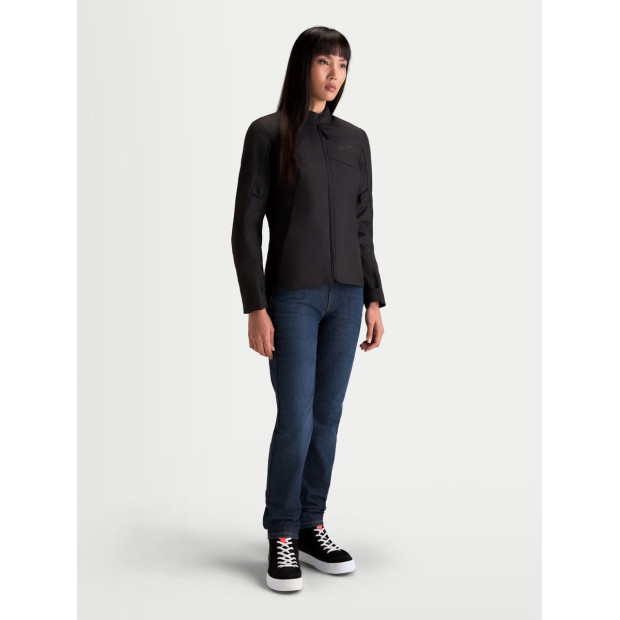 Veste moto femme Alpinestars Stella C-1 Waterproof - Noir