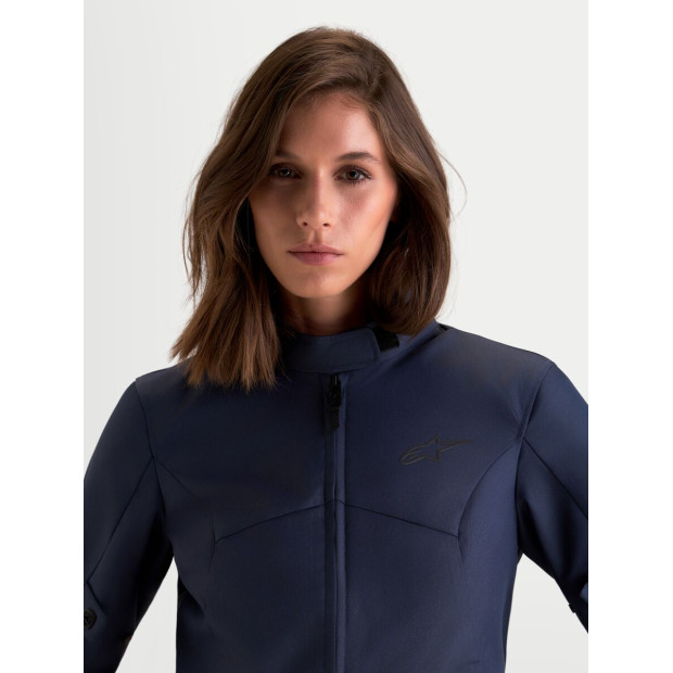 Veste moto femme Alpinestars Stella C-1 Waterproof - Bleu indigo