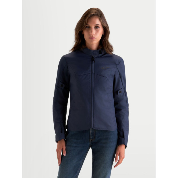 Veste moto femme Alpinestars Stella C-1 Waterproof - Bleu indigo