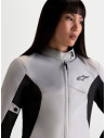 Veste moto femme Alpinestars Stella C-1 Waterproof - Gris glacé Noir
