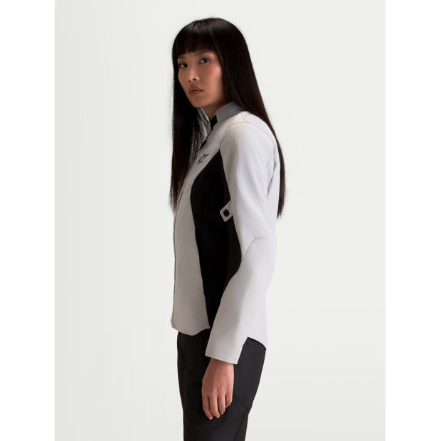 Veste moto femme Alpinestars Stella C-1 Waterproof - Gris glacé Noir