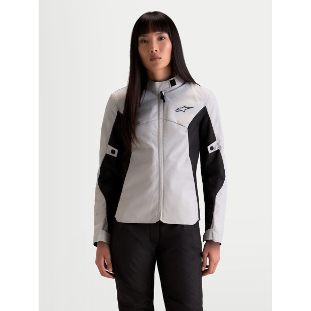 Veste moto femme Alpinestars Stella C-1 Waterproof - Gris glacé Noir