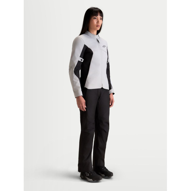 Veste moto femme Alpinestars Stella C-1 Waterproof - Gris glacé Noir