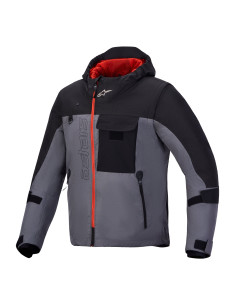 Parka moto Alpinestars Morfex Waterproof - Gris lunaire Noir
