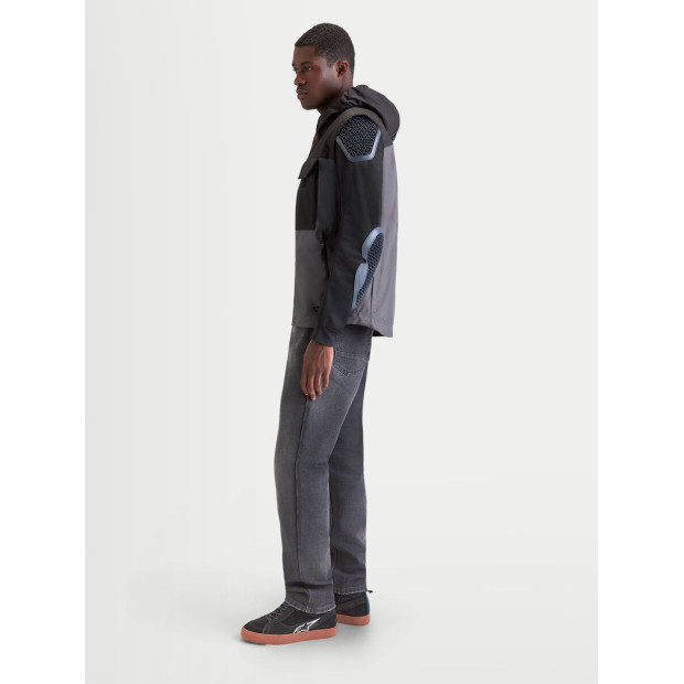 Parka moto Alpinestars Morfex Waterproof - Gris lunaire Noir