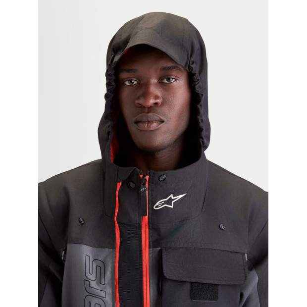 Parka moto Alpinestars Morfex Waterproof - Gris lunaire Noir