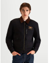 Veste moto Alpinestars Mustang Waterproof - Gris anthracite Marron foncé