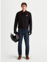 Veste moto Alpinestars Mustang Waterproof - Gris anthracite Marron foncé