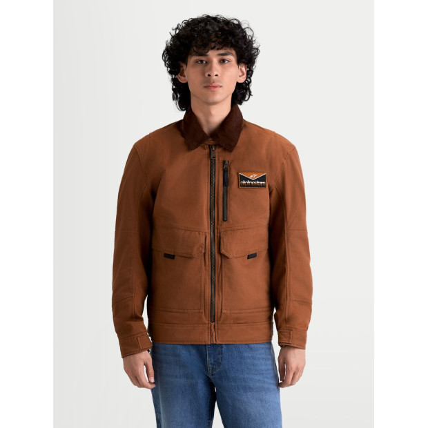 Veste moto Alpinestars Mustang Waterproof - Marron rouille Marron foncé