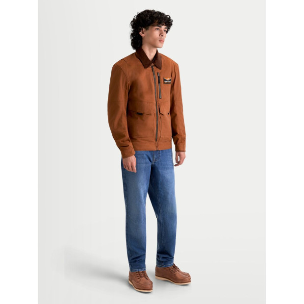 Veste moto Alpinestars Mustang Waterproof - Marron rouille Marron foncé