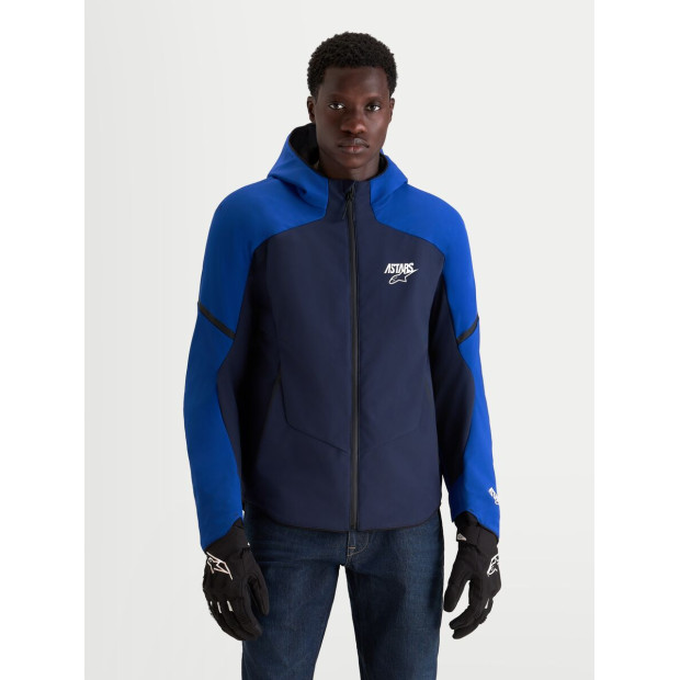 Veste moto Alpinestars Aeroshell WP - Bleu marine Bleu vif