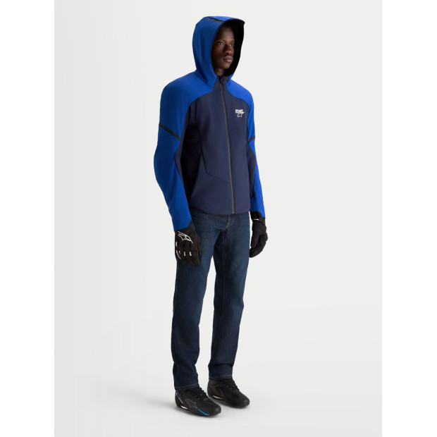 Veste moto Alpinestars Aeroshell WP - Bleu marine Bleu vif