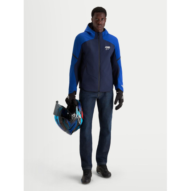 Veste moto Alpinestars Aeroshell WP - Bleu marine Bleu vif