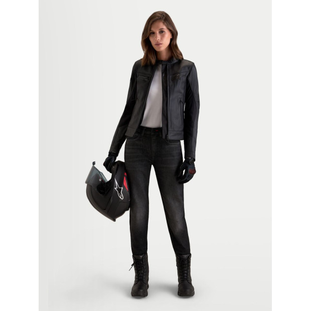Jean moto femme Alpinestars Stella Flex AST-5 - Noir délavé