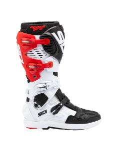 Bottes cross Sidi Crossfire 3 SRS Blanc Noir Rouge 2