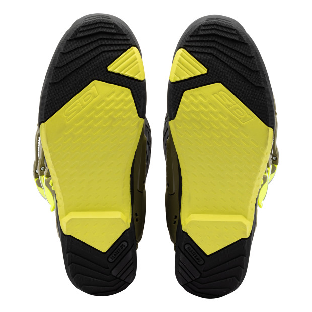 Bottes cross Sidi Crossair X Kaki Jaune Fluo