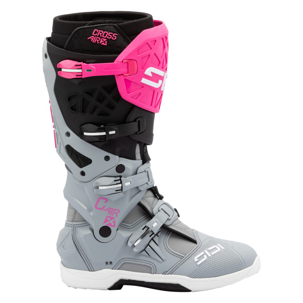 Bottes cross Sidi Crossair X Gris Rose Fluo