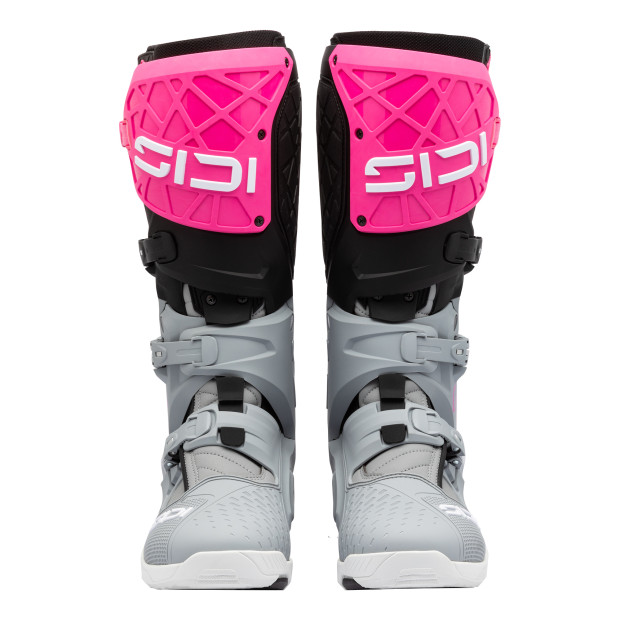 Bottes cross Sidi Crossair X Gris Rose Fluo