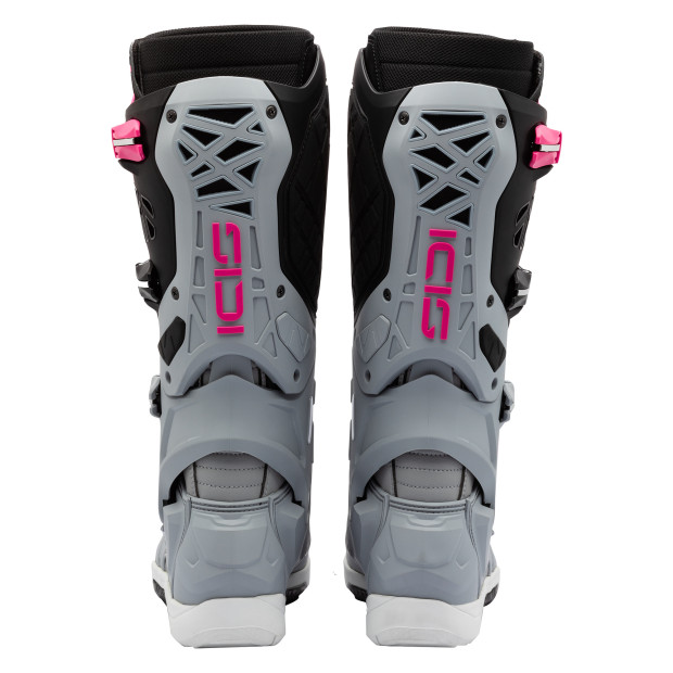 Bottes cross Sidi Crossair X Gris Rose Fluo