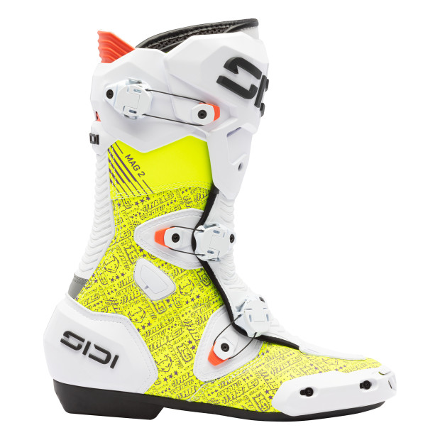 Bottes racing Sidi Mag 2 Air Jaune Blanc