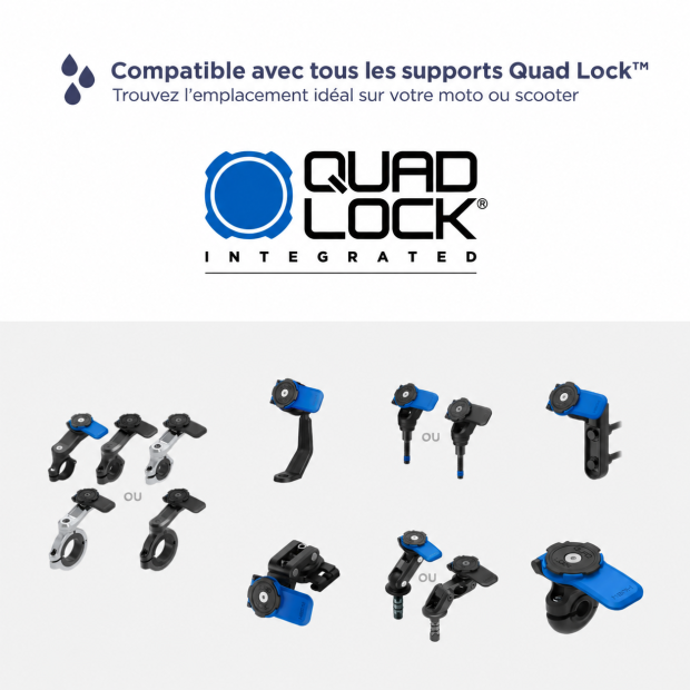 Télécommande portail & garage moto Doromoto + support guidon Quad Lock