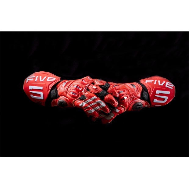 Gants moto racing Five RFX PRO Rouge fluo