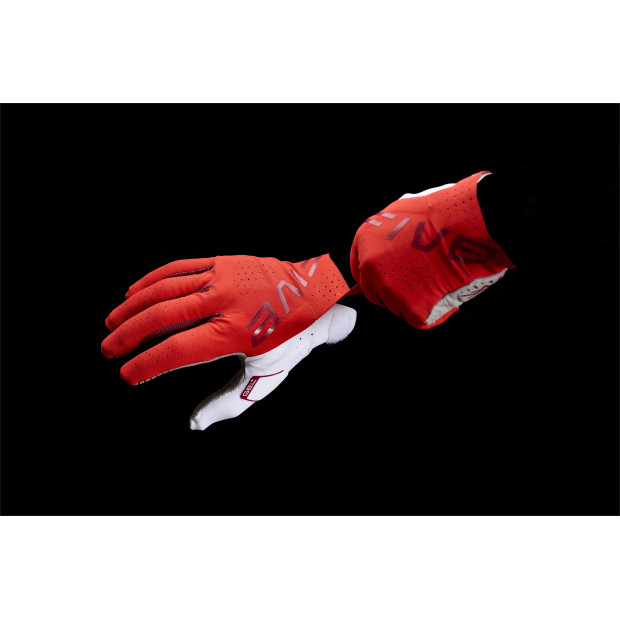 Gants moto cross Five MXF PRO Rouge Blanc