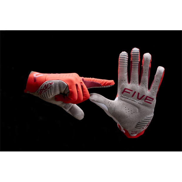 Gants moto cross Five MXF PRO Rouge Blanc