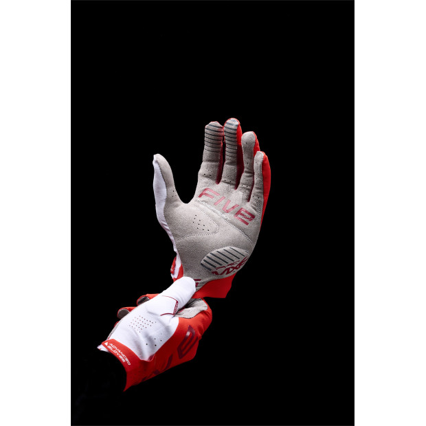 Gants moto cross Five MXF PRO Rouge Blanc