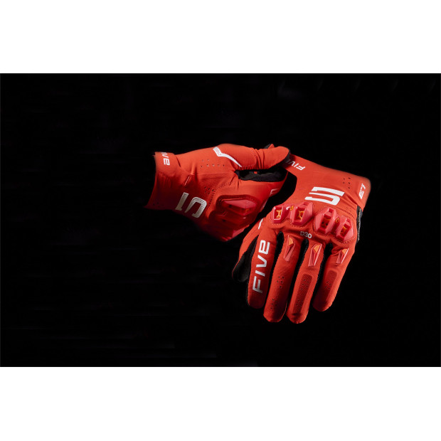 Gants moto enduro Five E1 EVO Rouge